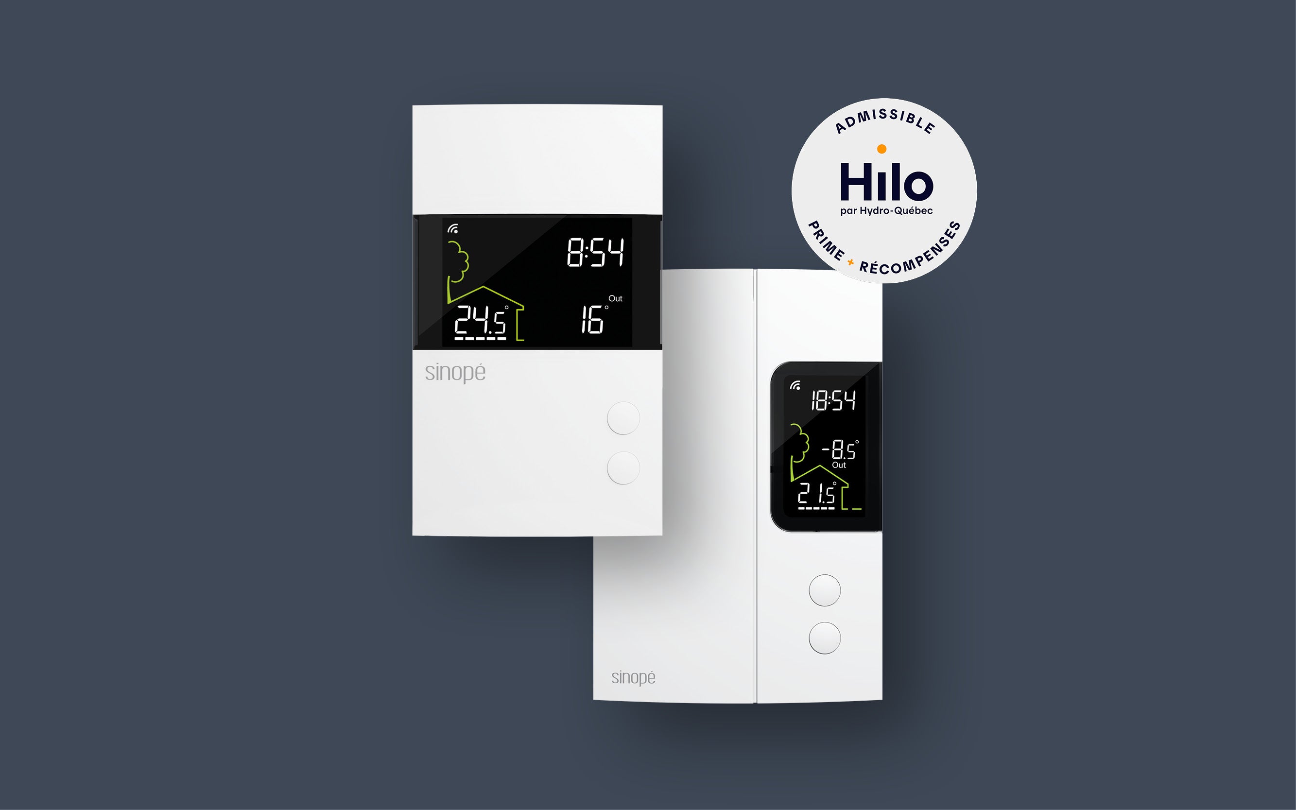 Thermostats intelligents Sinopé compatibles à Hilo par Hydro-Québec