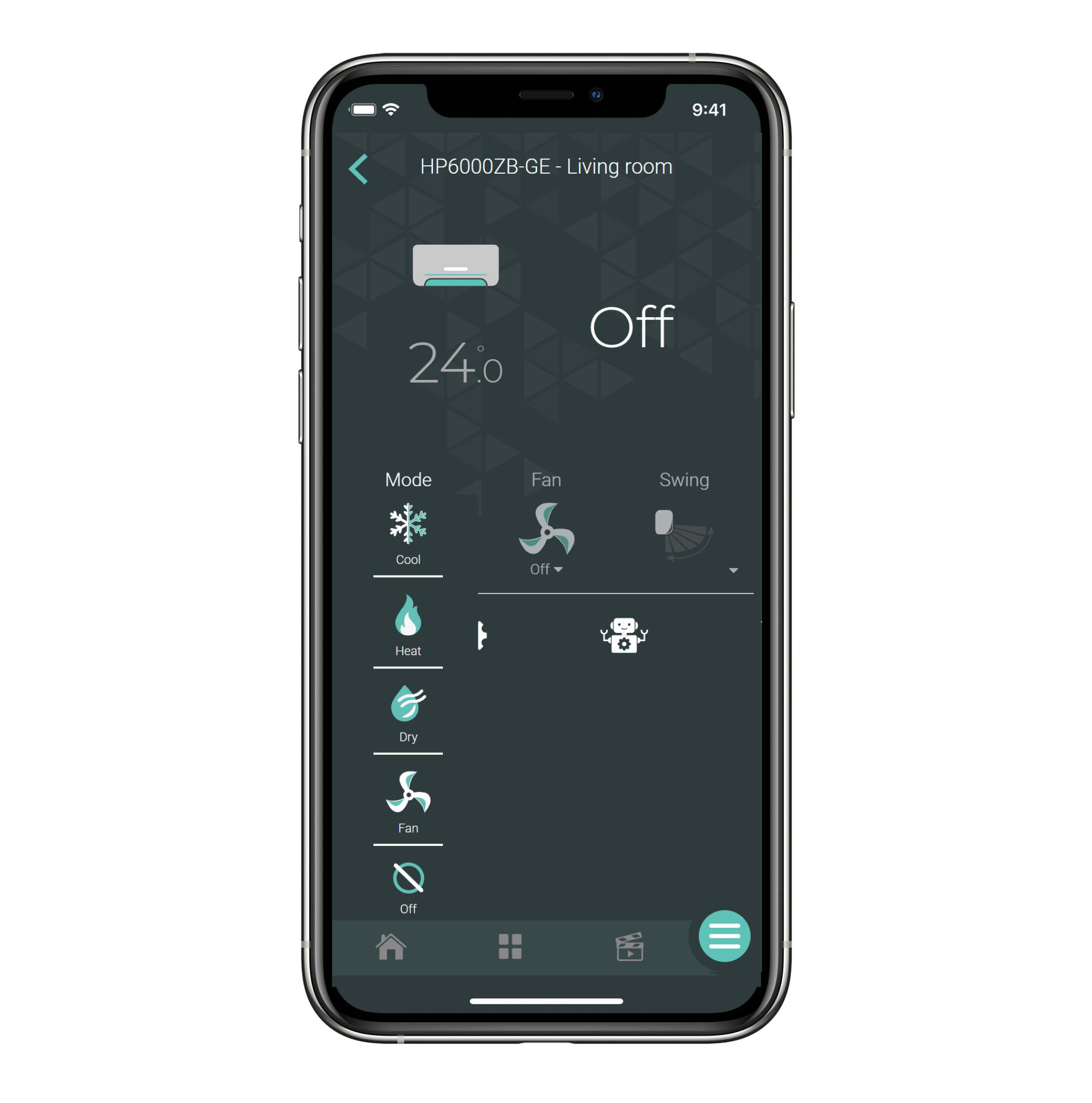 Heat pump control in the Neviweb app