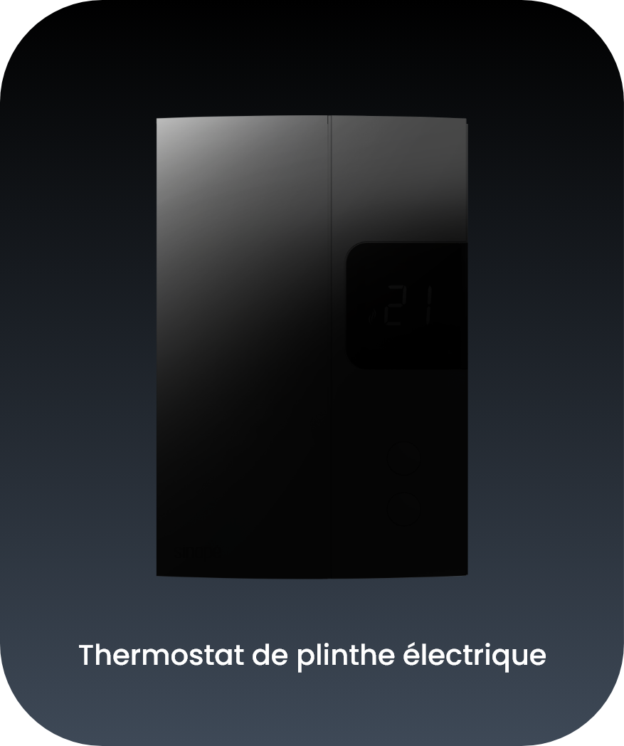 Thermostat de plinthe électrique flou