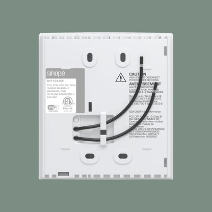 Thermostat intelligent pour plinthes électriques 4000W vu de dos