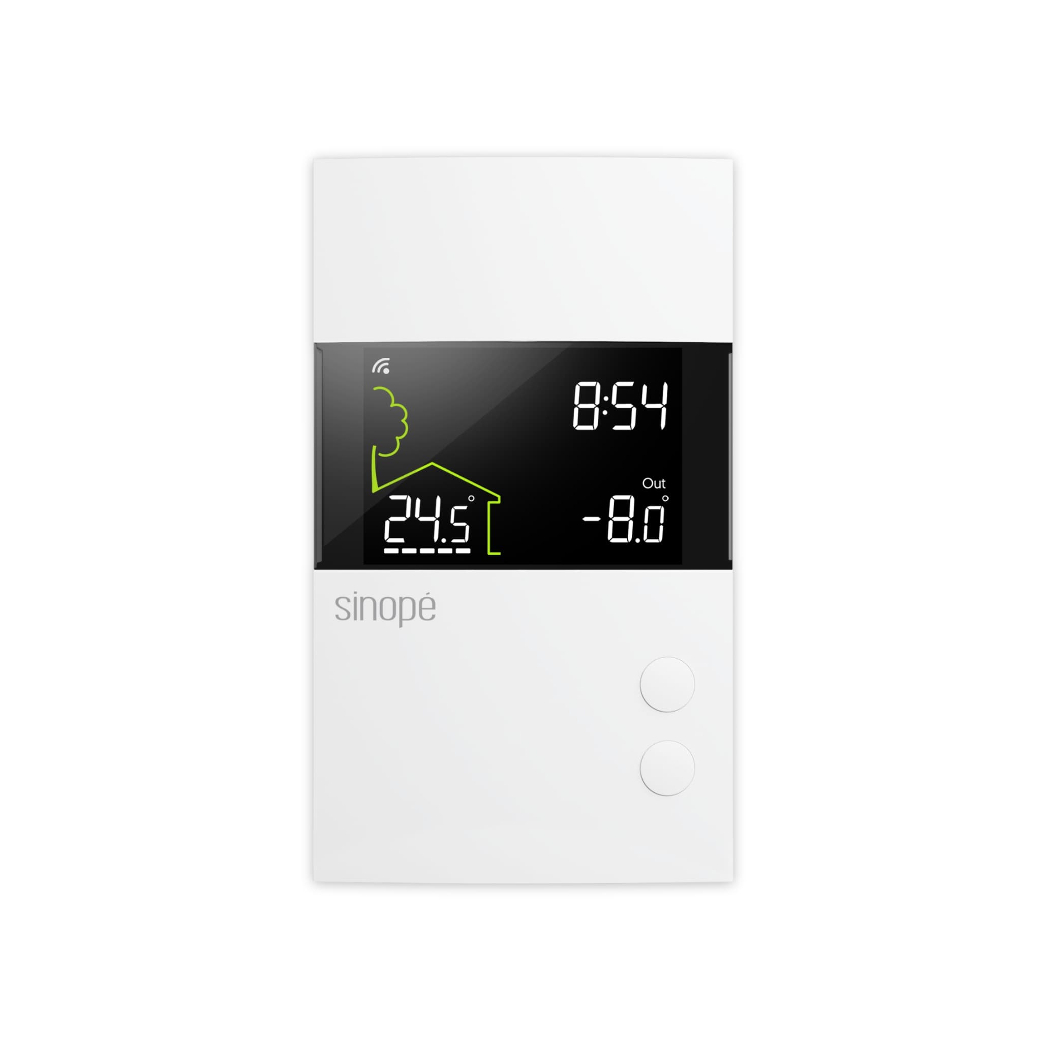 Floor heating thermostat front view