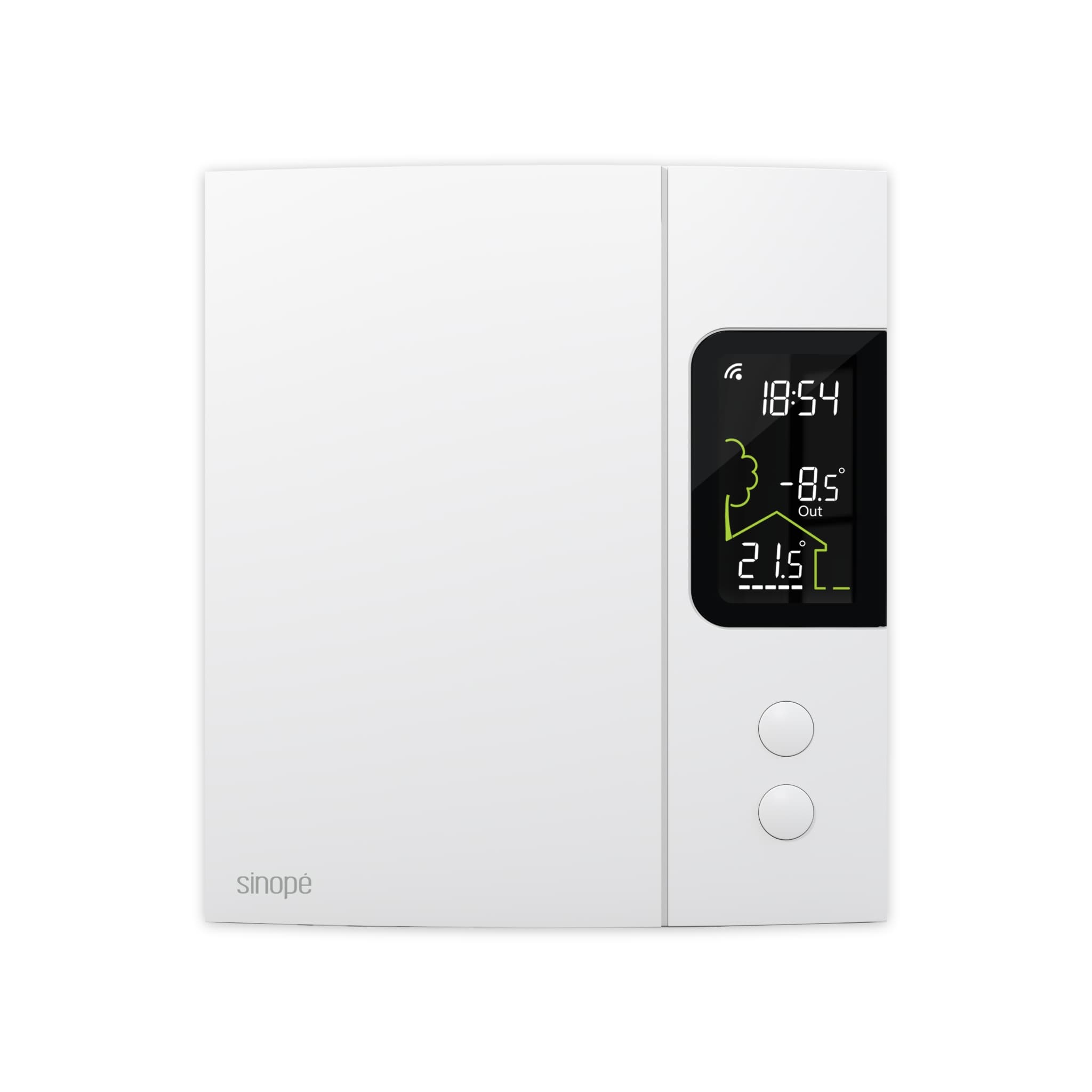 Thermostat intelligent Zigbee pour plinthe électrique vue de face