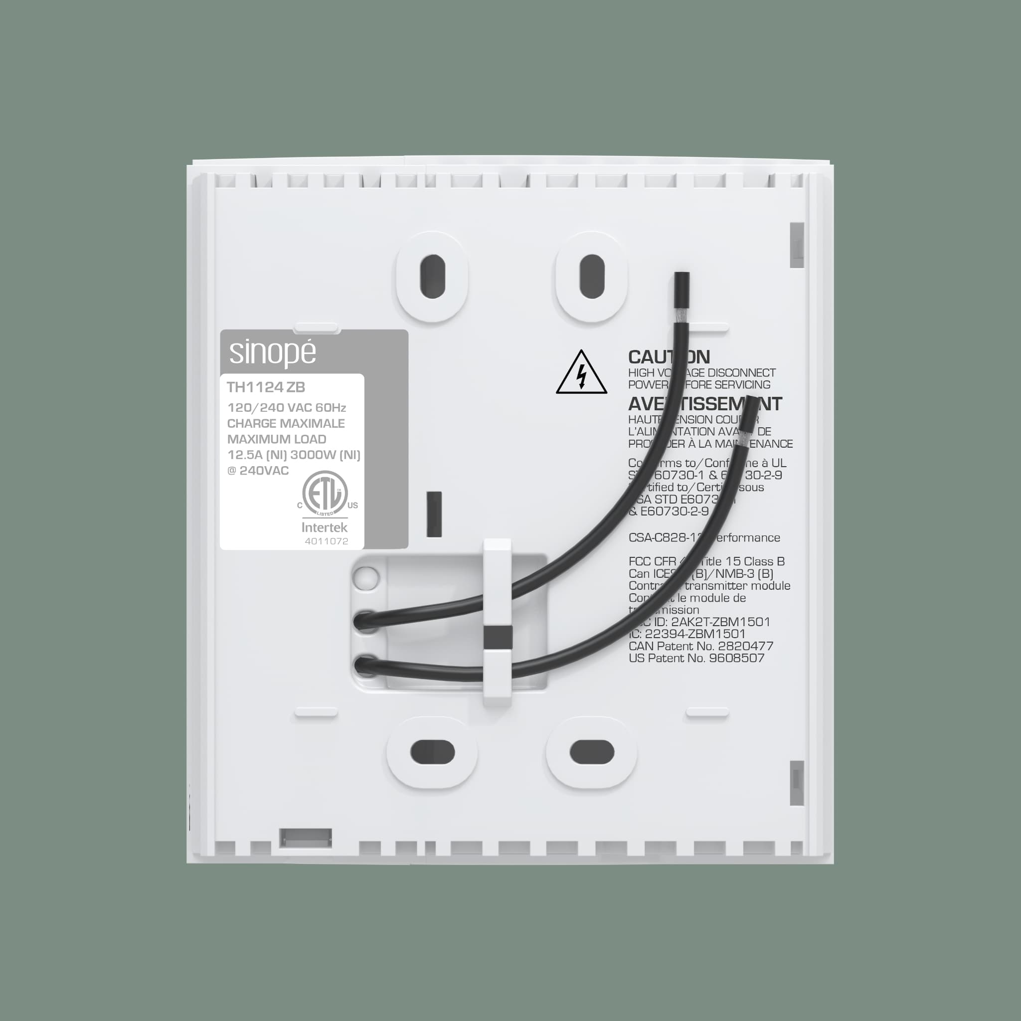 Dos du Thermostat Zigbee de 4000W pour plinthes électriques#maximum_4000W